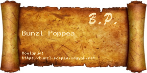Bunzl Poppea névjegykártya
